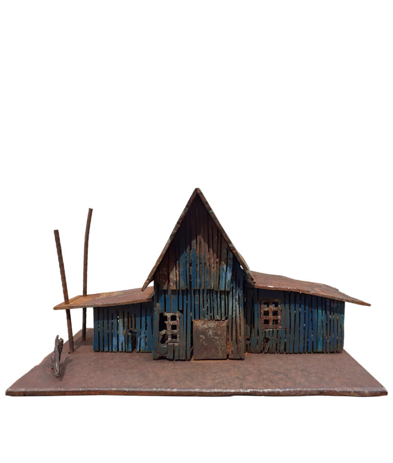 Hooischuur blauw
